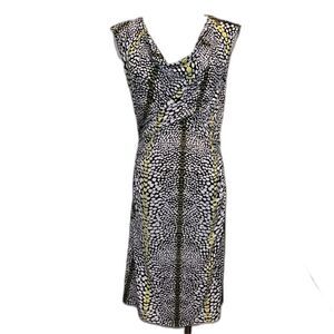 Chaus New York Sidewalk Safari Mini Dress Key Lime Green Size Small